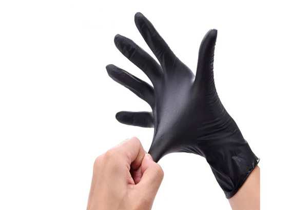 Črne nitril rokavice za uporabo v poslovnih dejavnostih